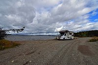 My campsite for 3 nights on one of the many lakes outside of Labrador City. It helps to meet local people!