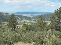 Looking back southwest at Raton, New Mexico from Barela Mesa Road (A27).  Barela Mesa Road is an unimproved jeep trail that is on the north side of NM 72 out of Raton, 8 1/2 miles east of I-25.