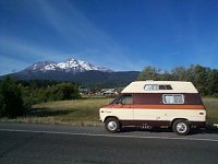 Driving by Shasta on my way from CA to MN. 
'77 GMC conversion