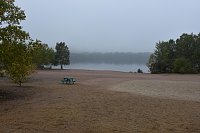 foggy morning view at Manic 2 lake