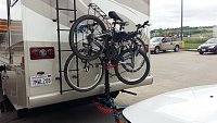 Bike Rack, welded right on to our hitch.