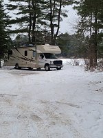 Winter campsite on Mew Lake, Algonquin Park, Ontario