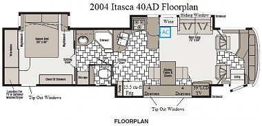 Click image for larger version

Name:	2004 Itasca 40AD Floorplan.jpg
Views:	58
Size:	73.0 KB
ID:	176523