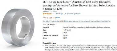 Click image for larger version

Name:	Crystal Clear LLPT Caulk Tape $11.jpg
Views:	60
Size:	132.8 KB
ID:	176777