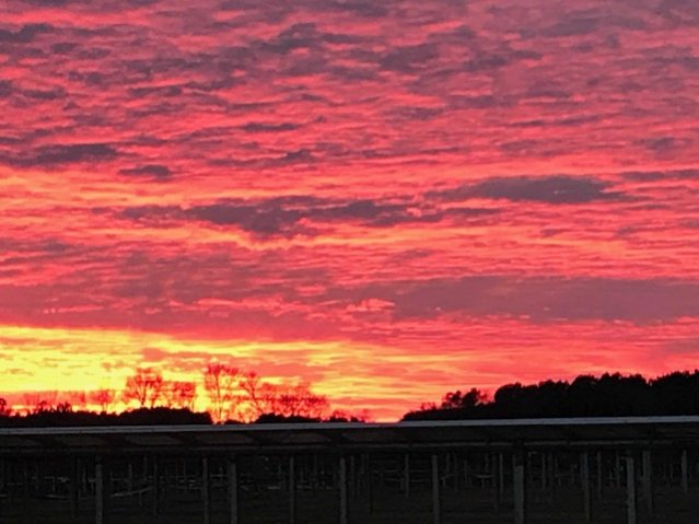 IMG 4722 Virginia sunset over solar site I work