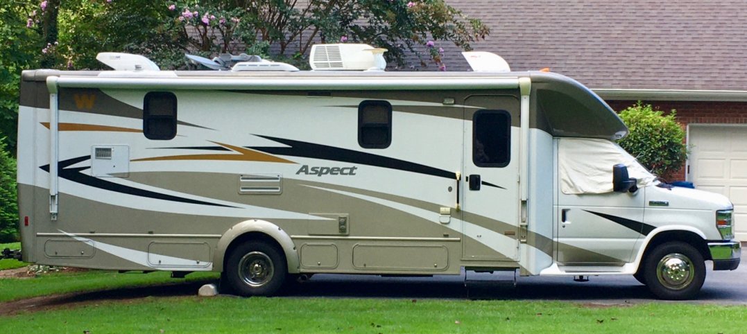 Our 2012 Aspect 28T parked at home